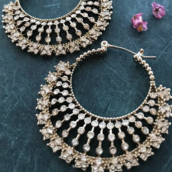Rhinestone Hoops NEW - Picture 1 of 6